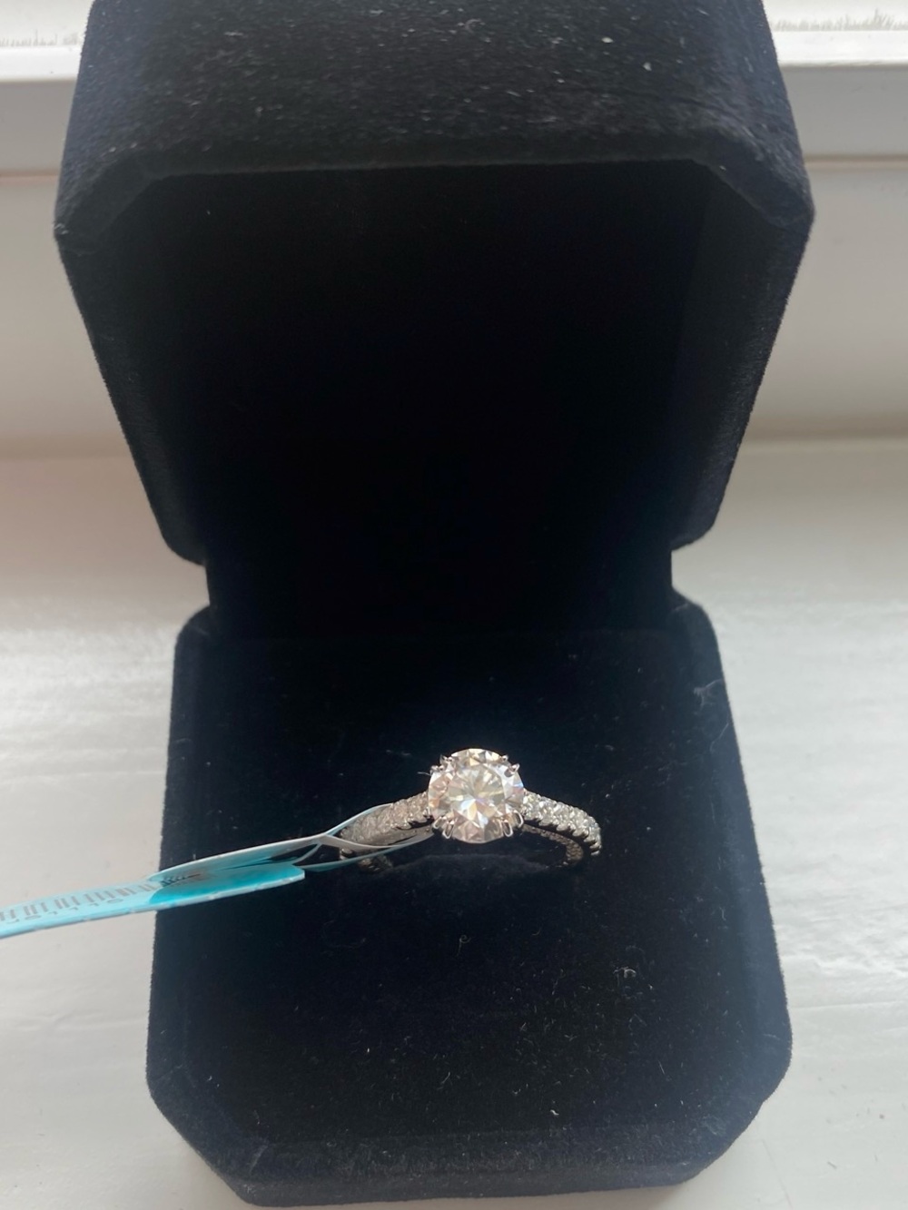 Round Cut Moissanite Engagement Ring Size 5